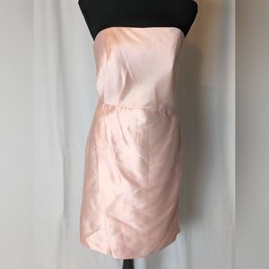 David's Bridal Strapless Satin Dress